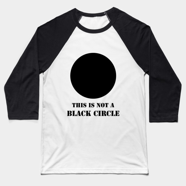 Black Circle Baseball T-Shirt by stefy